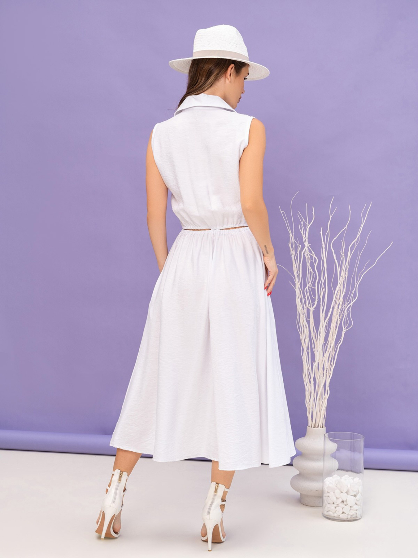 Сарафан ISSA Plus модель 14080_white Сарафан ISSA Plus модель 14080_white Фото