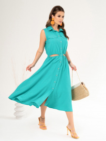 Сарафан ISSA Plus модель 14080_turquoise Фото