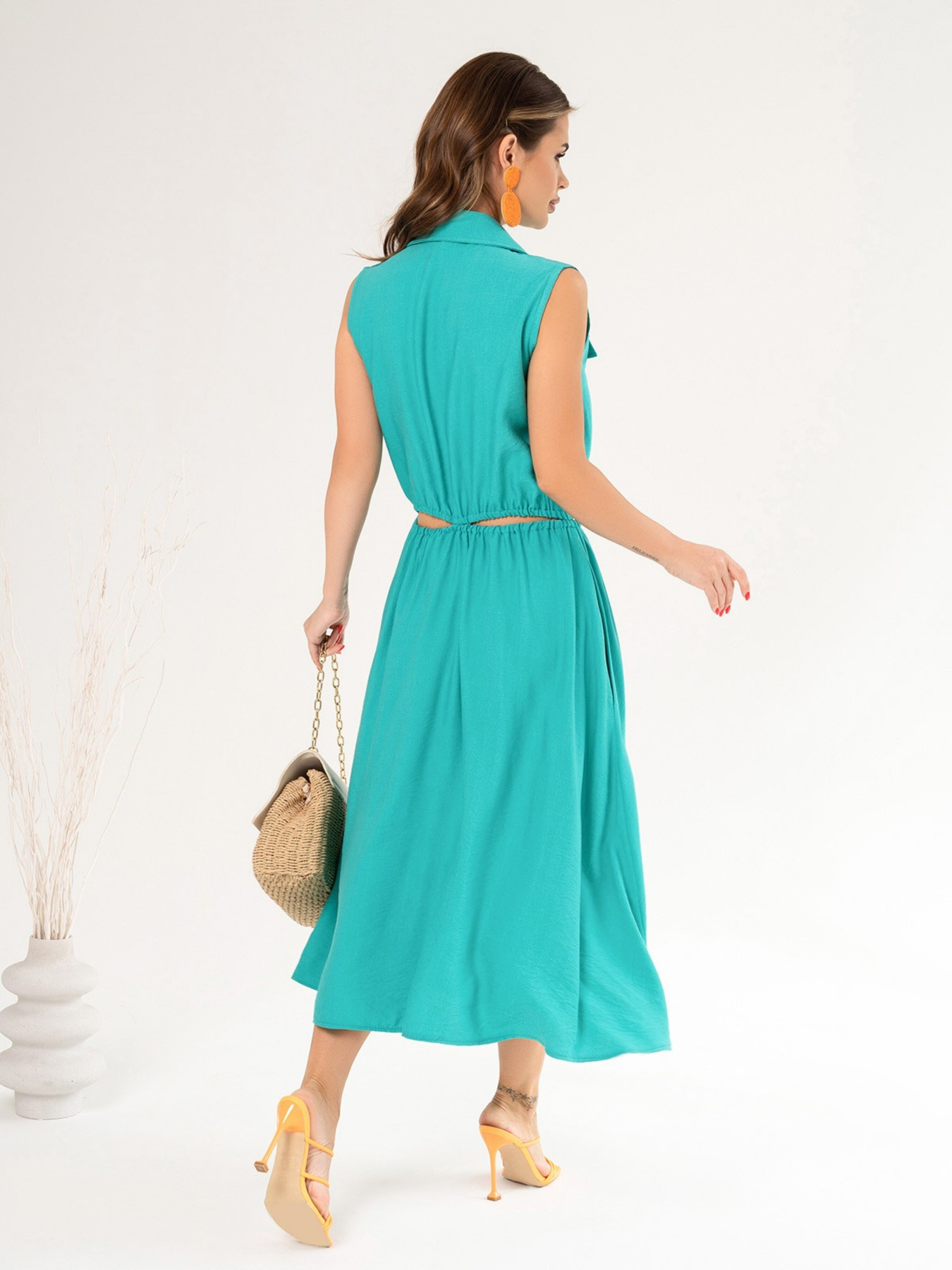 Сарафан ISSA Plus модель 14080_turquoise Сарафан ISSA Plus модель 14080_turquoise Фото