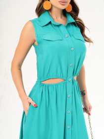 Сарафан ISSA Plus модель 14080_turquoise Сарафан ISSA Plus модель 14080_turquoise Фото