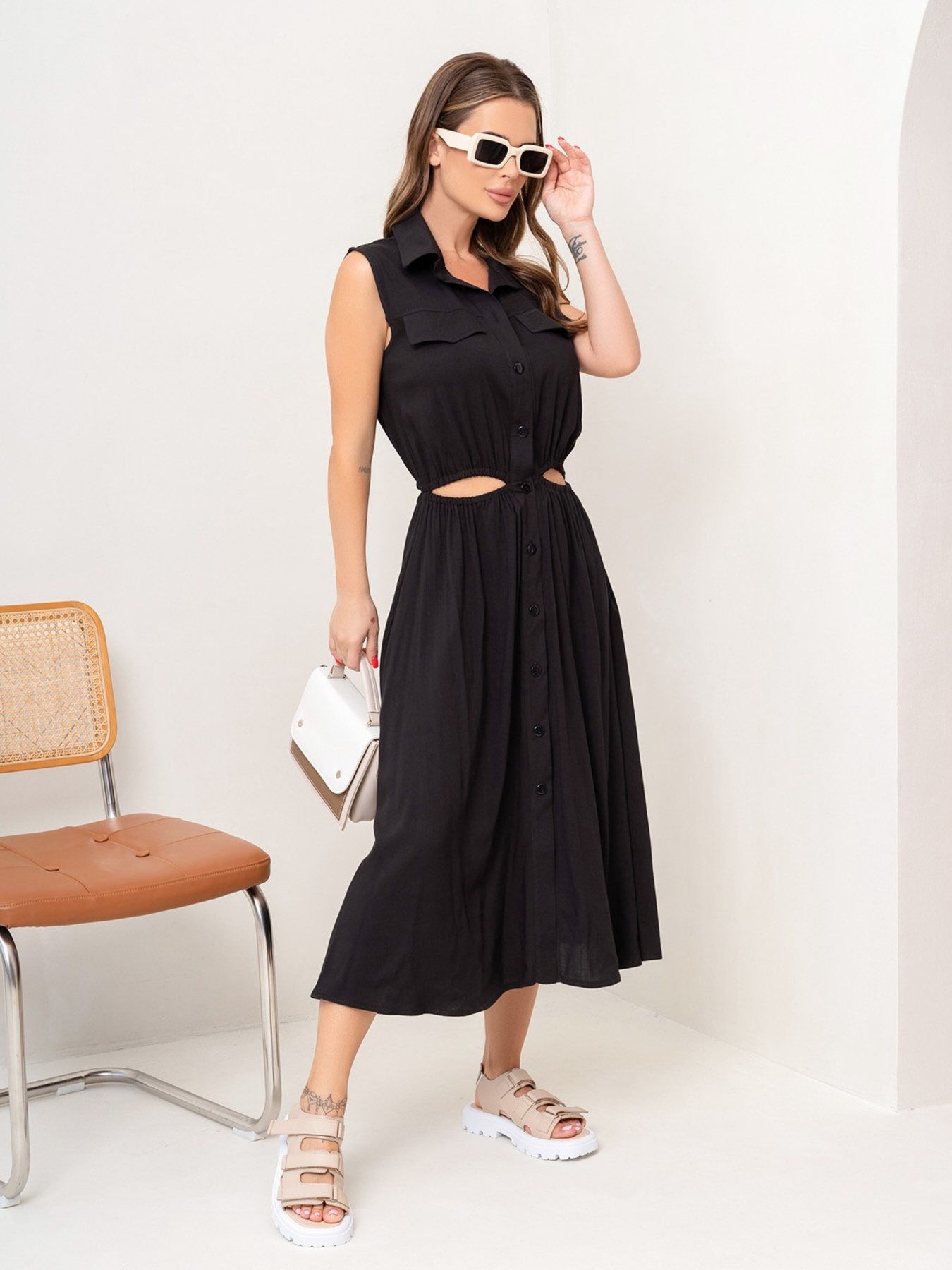 Сарафан ISSA Plus модель 14080_black Фото