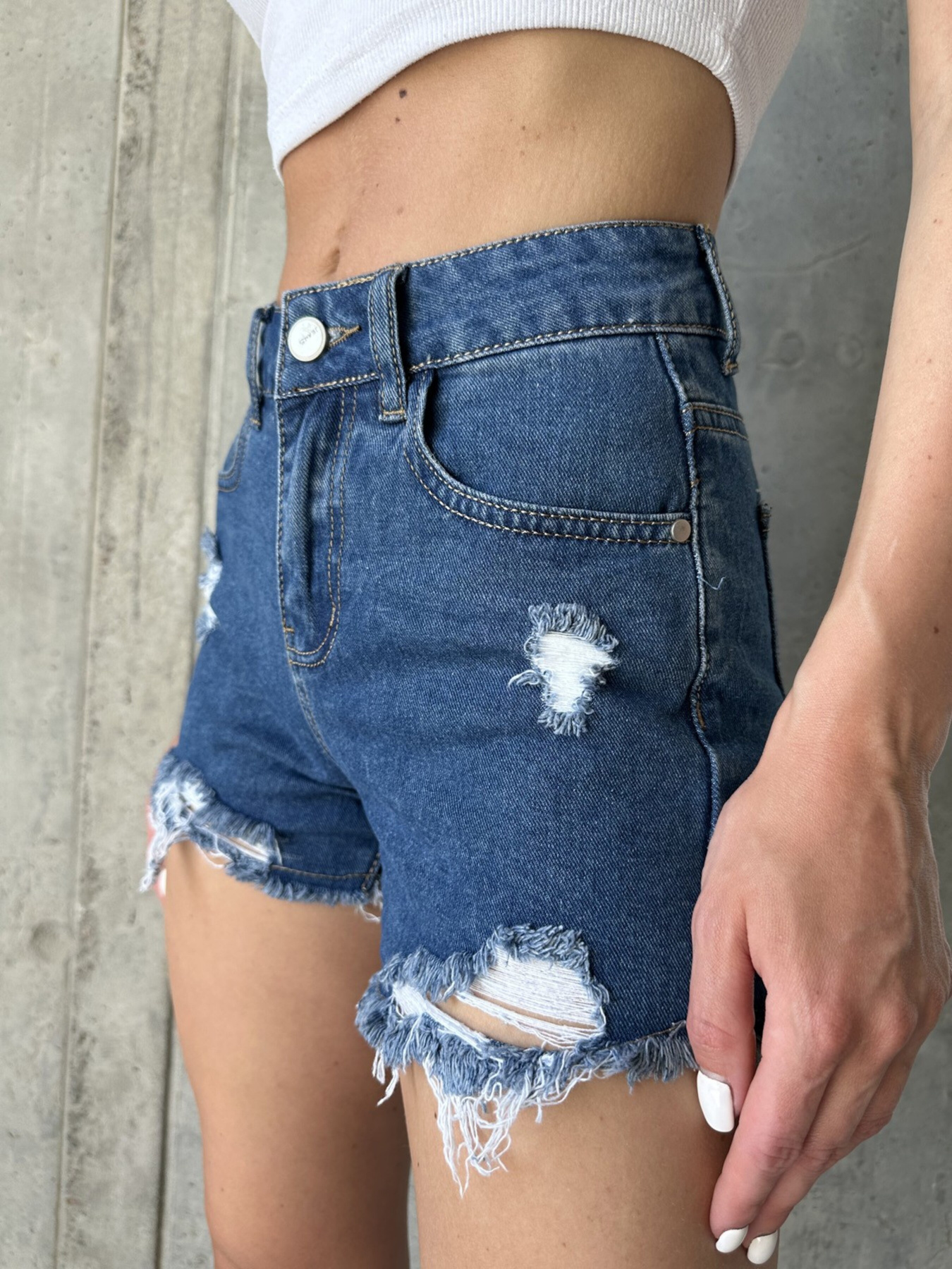 Джинсові шорти ISSA Plus модель WN20-490_blue Фото