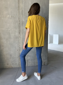 Блуза ISSA Plus модель WN20-493_mustard Блуза ISSA Plus модель WN20-493_mustard Фото