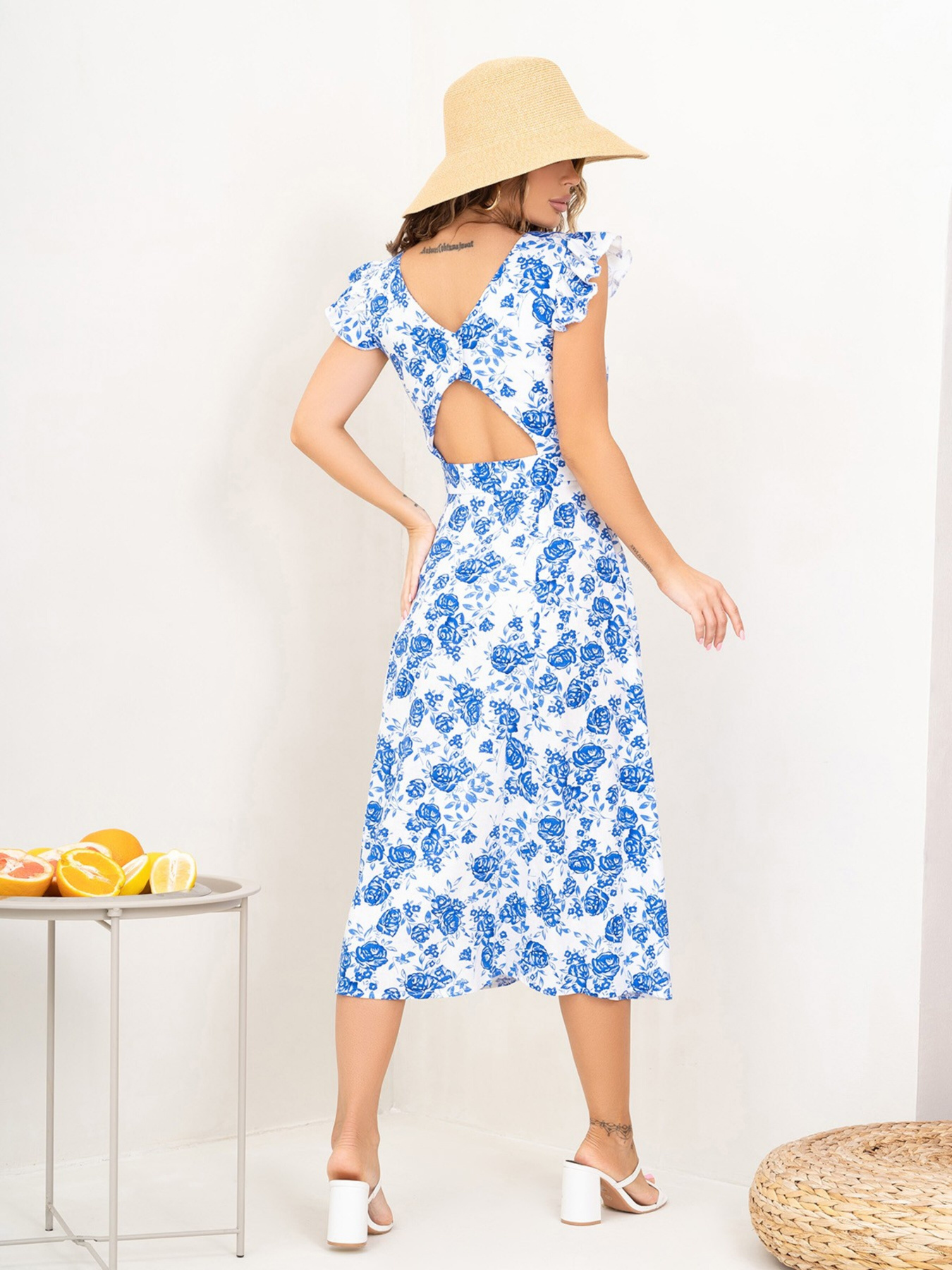 Сукня міді ISSA Plus модель 13997_blue Фото