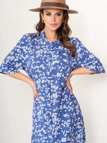 Платье макси ISSA Plus модель 14073_blue Фото