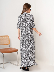 Платье макси ISSA Plus модель 14074_blackwhite Фото