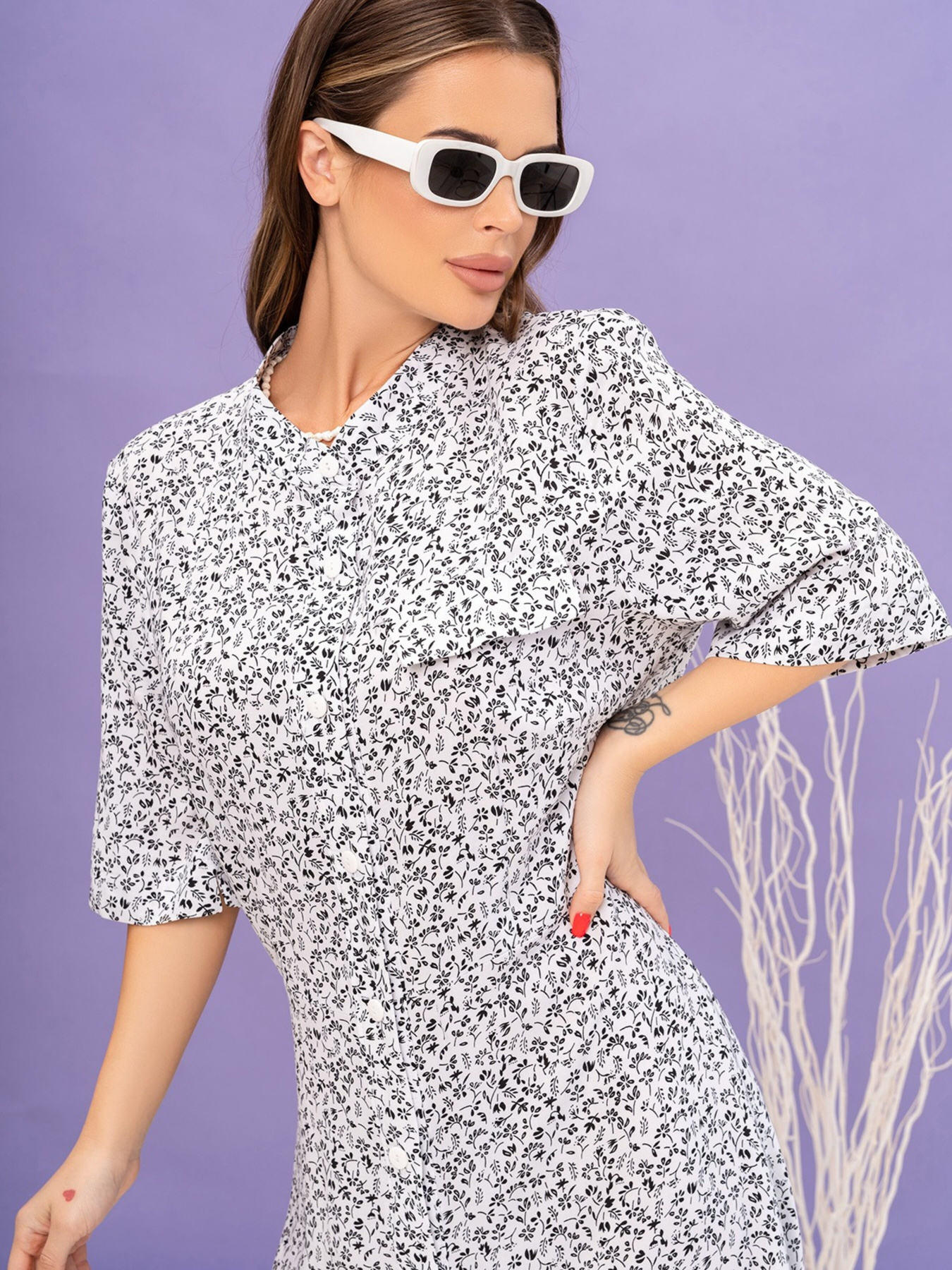 Платье макси ISSA Plus модель 14075_white Фото