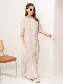 Сукня максі ISSA Plus модель 14076_beige Фото