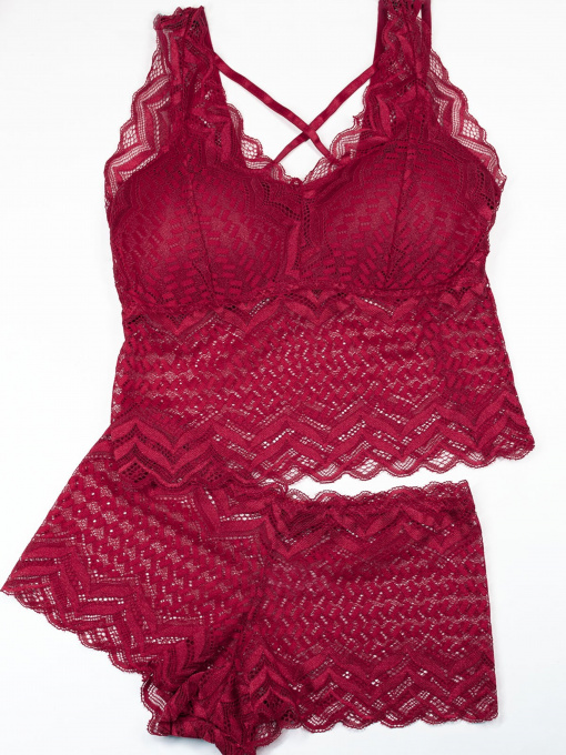 Комплект белья ISSA Plus модель BL2-744_burgundy Фото