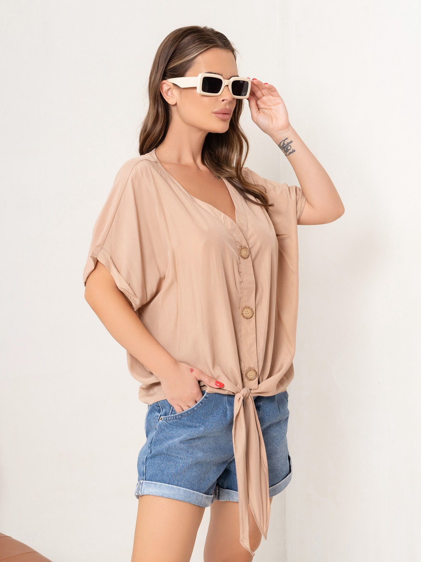 Блуза ISSA Plus модель WN20-494_beige Фото