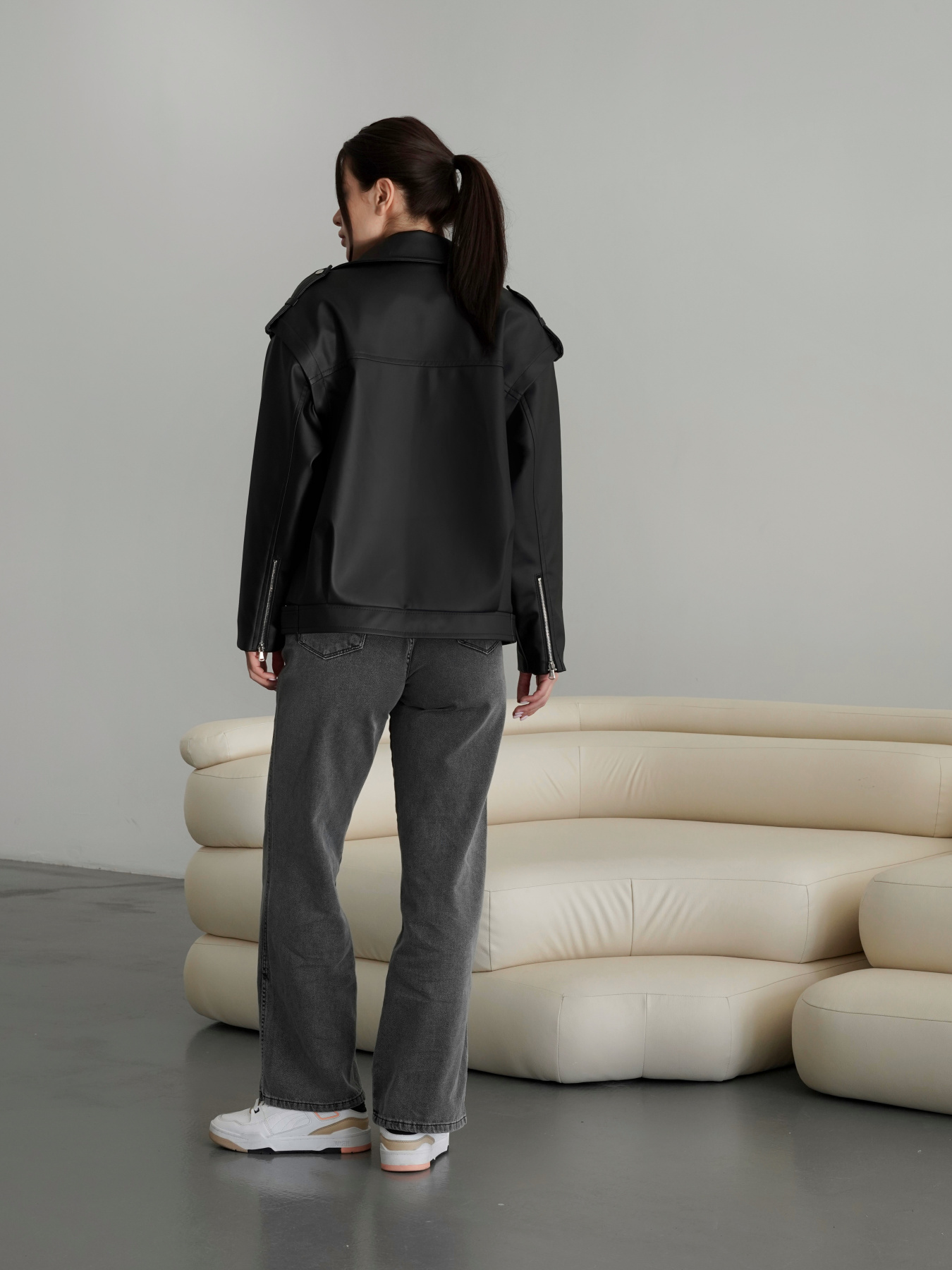 Куртка кожаная Romashka Твіст модель 208022904101 Фото