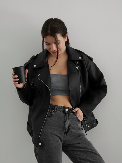 Куртка кожаная Romashka Твіст модель 208022904101 Фото