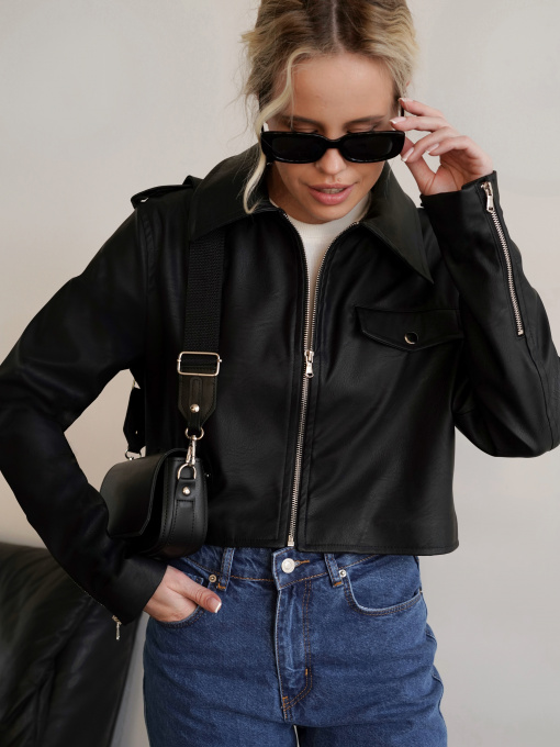 Шкіряна куртка Romashka Поотсі модель 208022804101 Фото