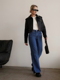 Куртка кожаная Romashka Поотсі модель 208022804101 Фото