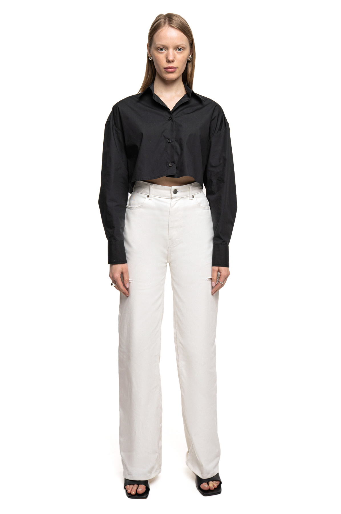 Джинсы Джинсы с разрезами женские модель sp21-jnswr-white Фото