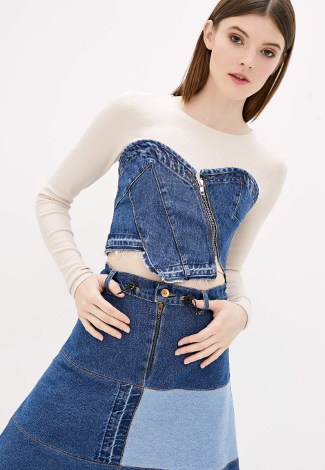 Корсет джинсовый модель crst Фото