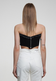 Корсет джинсовый модель sp21-crst-black Корсет джинсовый модель sp21-crst-black Фото