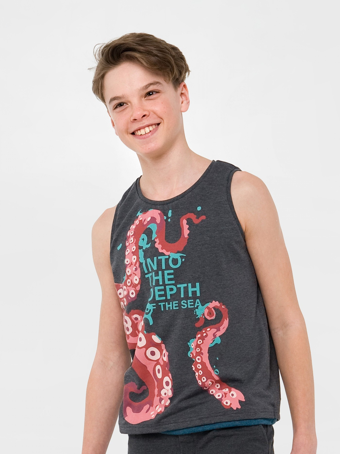 Майка SMIL модель smil_110628-1-seryj Фото