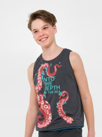 Майка SMIL Модель smil_110628-1-seryj Фото