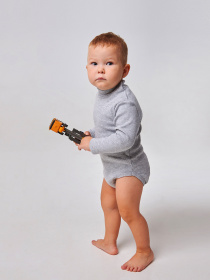 Боди для младенцев SMIL модель smil_102732-seryj-melanz Фото