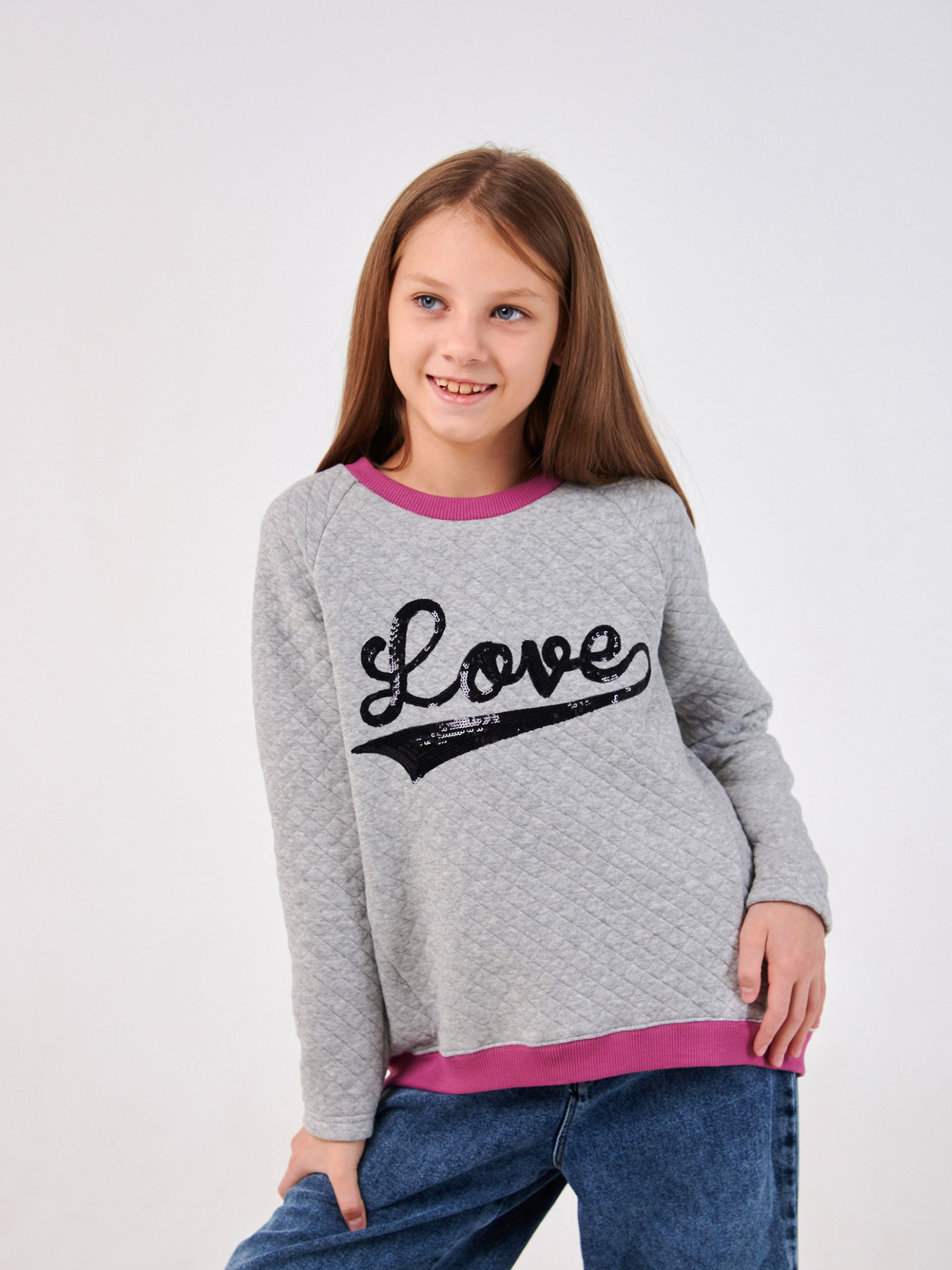 Свитшот SMIL модель smil_116604-seryj-melanz Фото