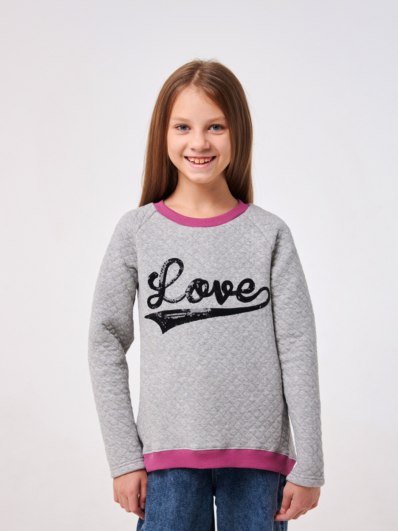 Свитшот SMIL модель smil_116604-seryj-melanz Фото