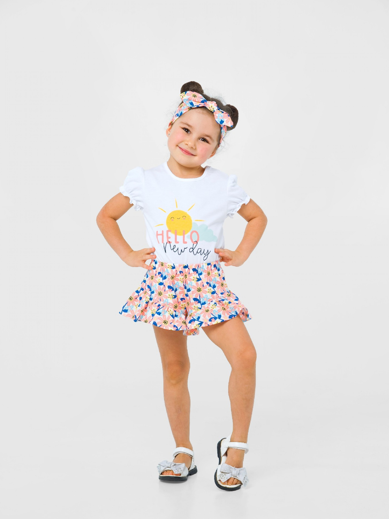 Повсякденні шорти SMIL модель smil_112344-persikovye-cvety Фото