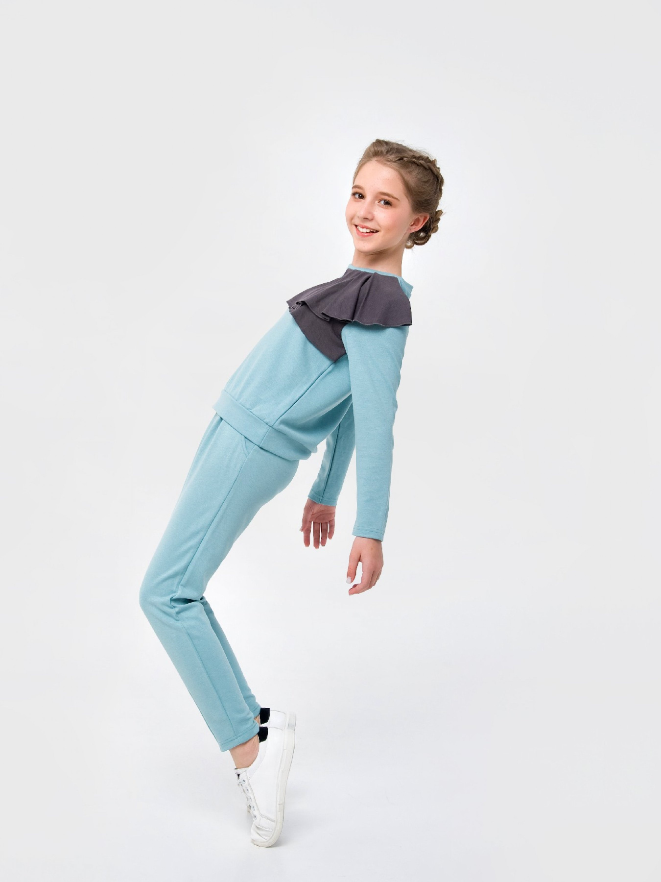 Костюм SMIL модель smil_117210-sero-zelenyj Фото