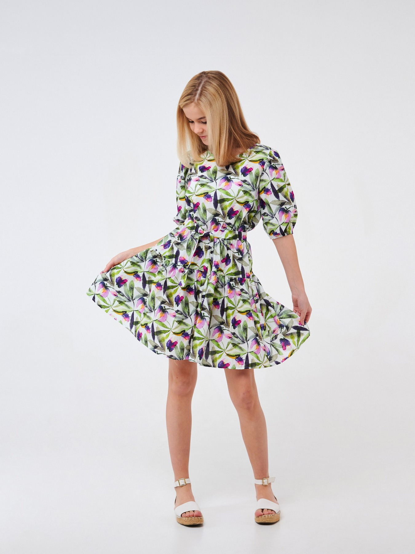 Платье мини SMIL модель smil_120355-polevye-cvety Фото