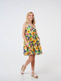 Сарафан SMIL Модель smil_120354-cvety-na-temno-sinem Фото