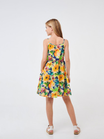 Сарафан SMIL модель smil_120354-cvety-na-temno-sinem Фото