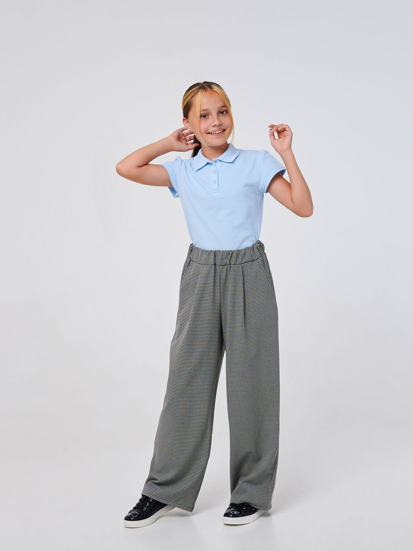 Брюки палаццо SMIL модель smil_115539-cerno-belaa-lapka Фото