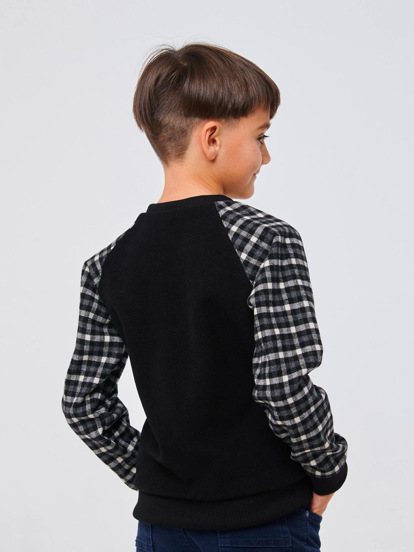 Джемпер SMIL модель smil_116580-cerno-belaa-kletka Фото