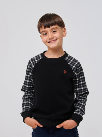 Джемпер SMIL модель smil_116580-cerno-belaa-kletka Фото