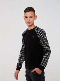 Джемпер SMIL модель smil_116581-cerno-belaa-kletka Фото