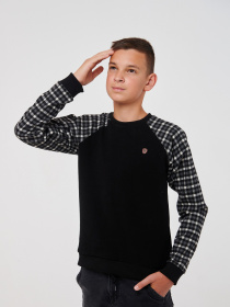 Джемпер SMIL модель smil_116581-cerno-belaa-kletka Фото