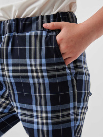 Брюки повседневные SMIL модель smil_115537-tsine-golubaa-kletka Фото