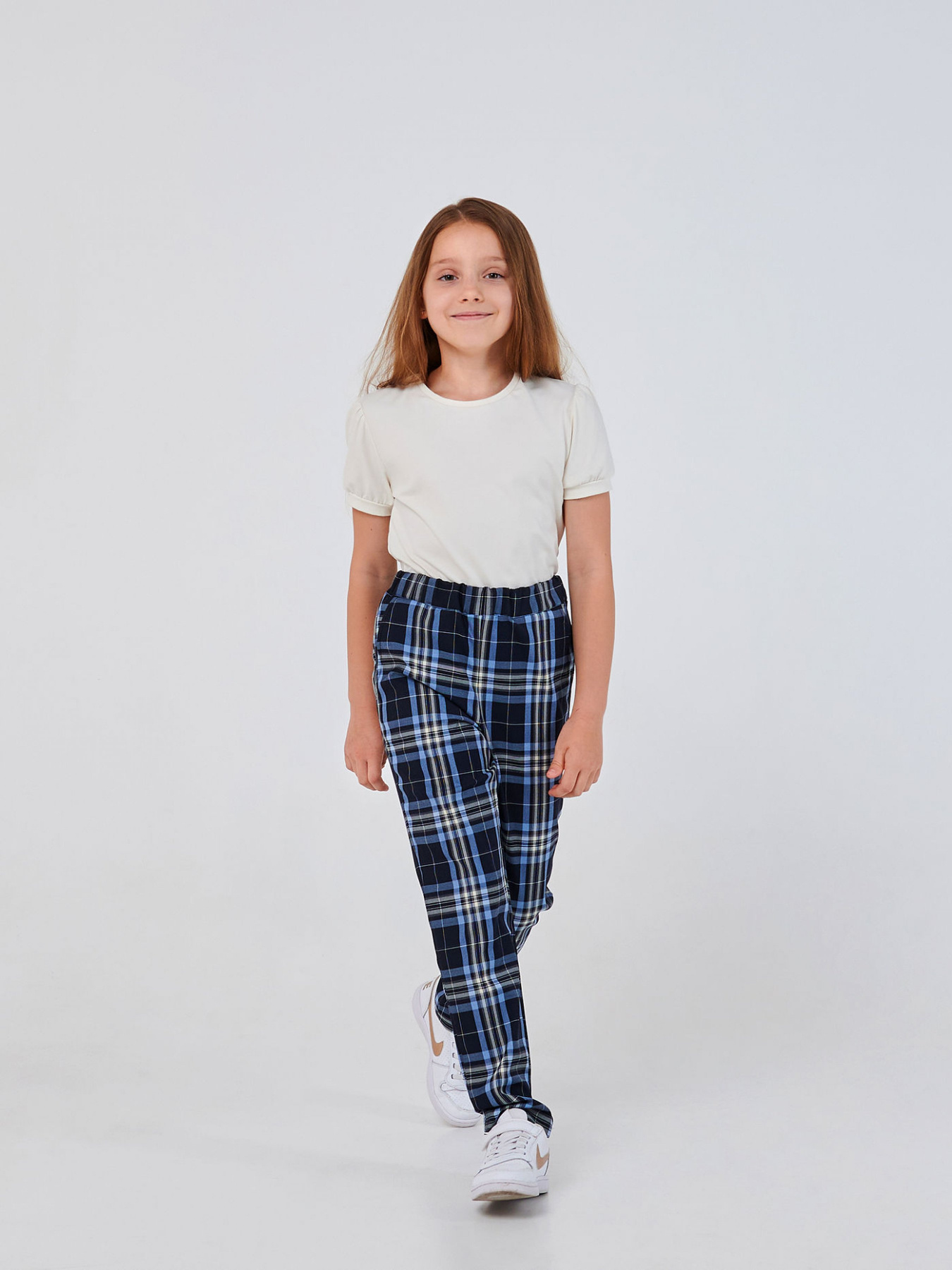 Повсякденні штани SMIL модель smil_115537-tsine-golubaa-kletka Фото