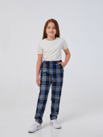 Повсякденні штани SMIL модель smil_115537-tsine-golubaa-kletka Фото
