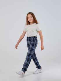 Повсякденні штани SMIL модель smil_115537-tsine-golubaa-kletka Фото