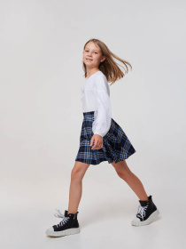 Юбка мини SMIL модель smil_120361-tsine-golubaa-kletka Фото