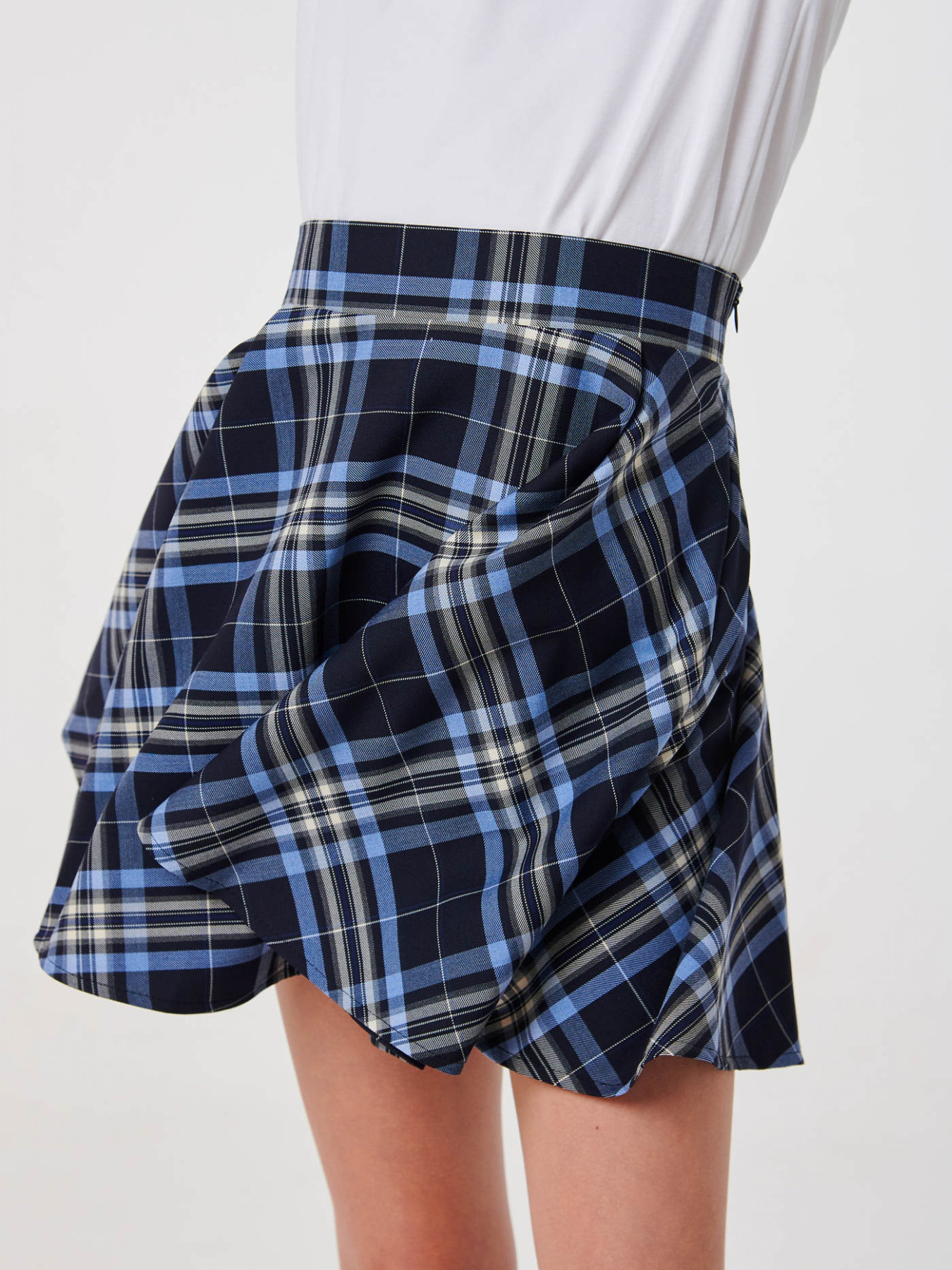 Спідниця міні SMIL модель smil_120361-tsine-golubaa-kletka Фото