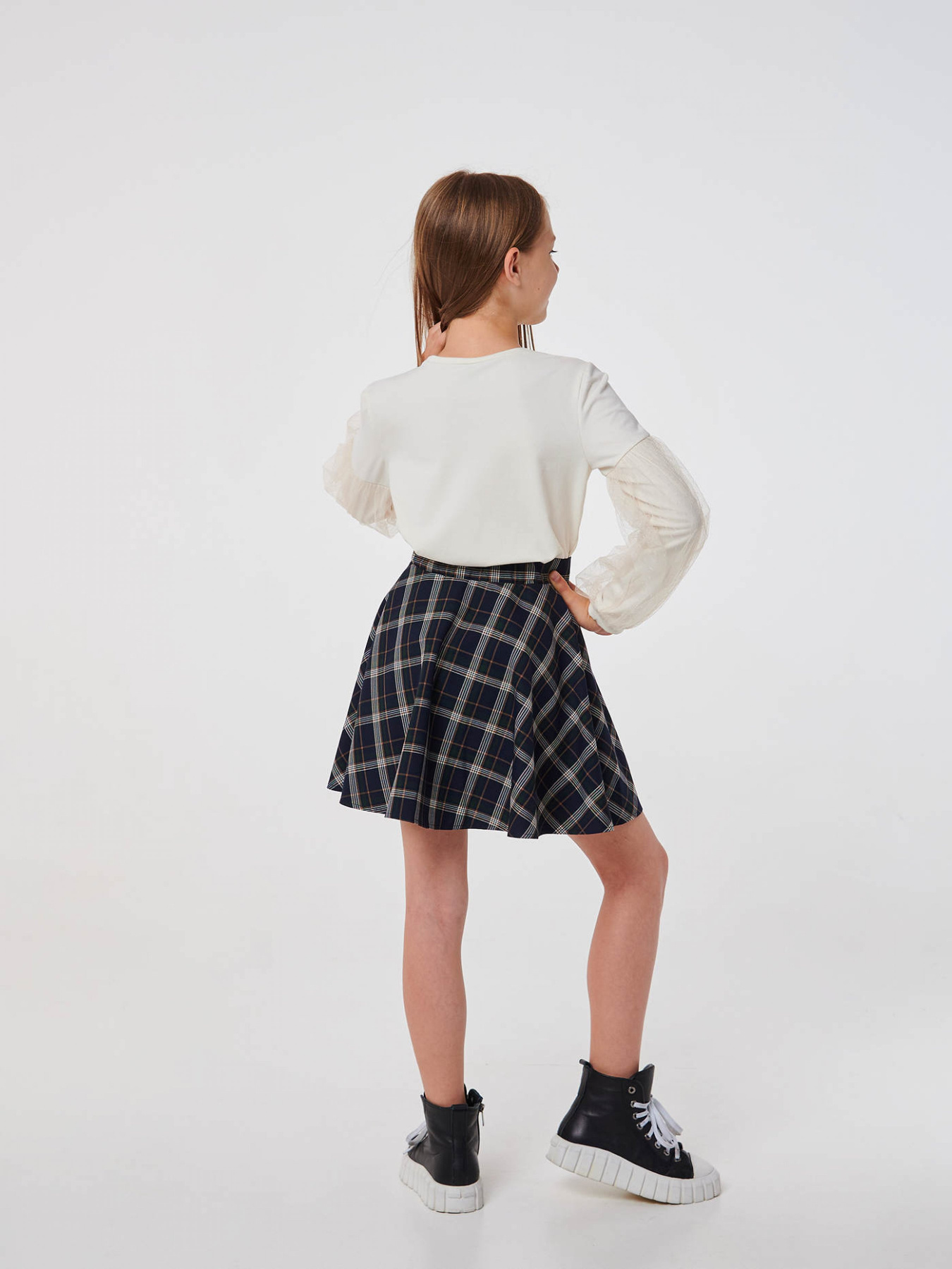 Юбка мини SMIL модель smil_120361-tsine-zelenaa-kletka Фото