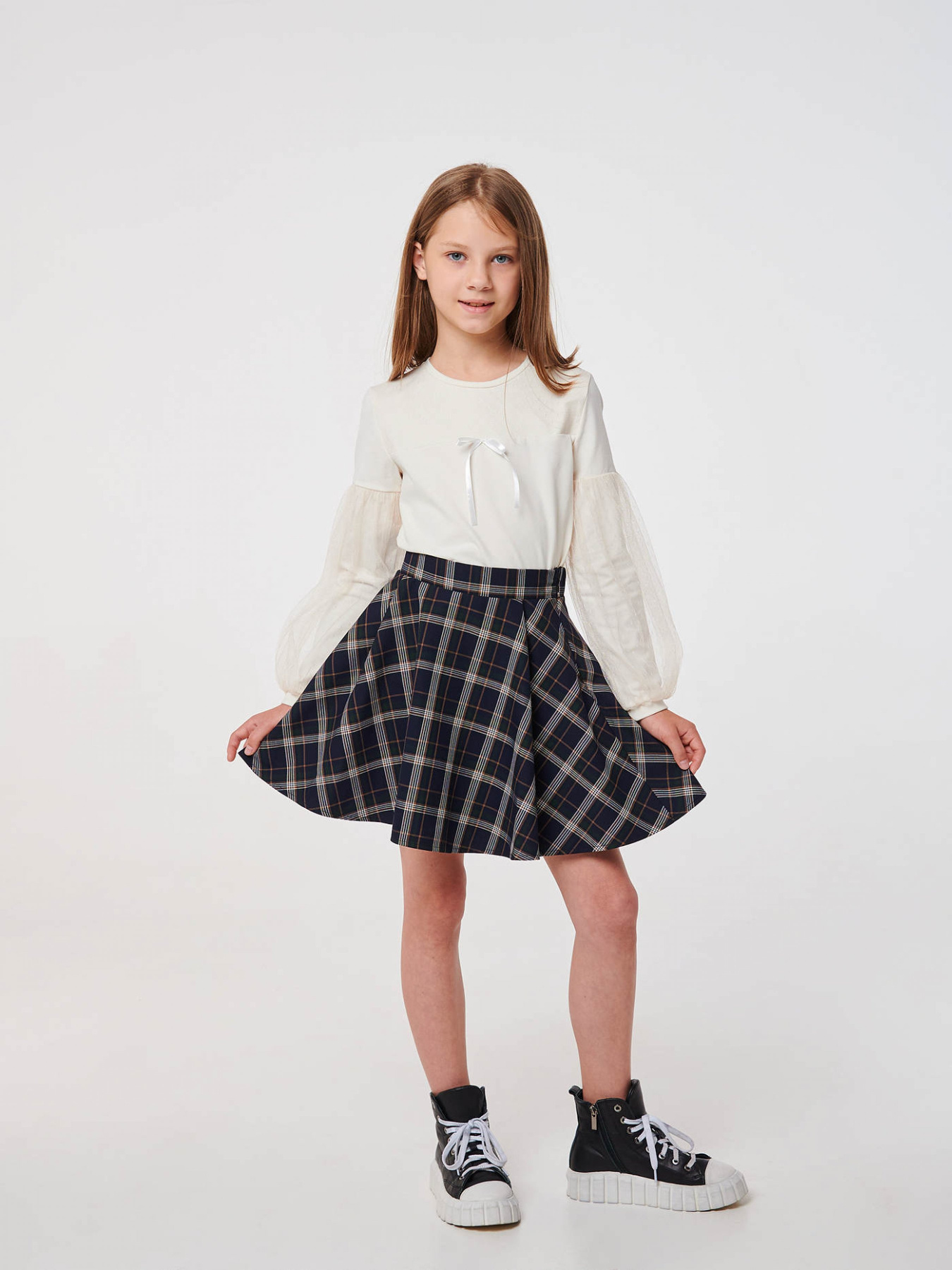 Юбка мини SMIL модель smil_120361-tsine-zelenaa-kletka Фото