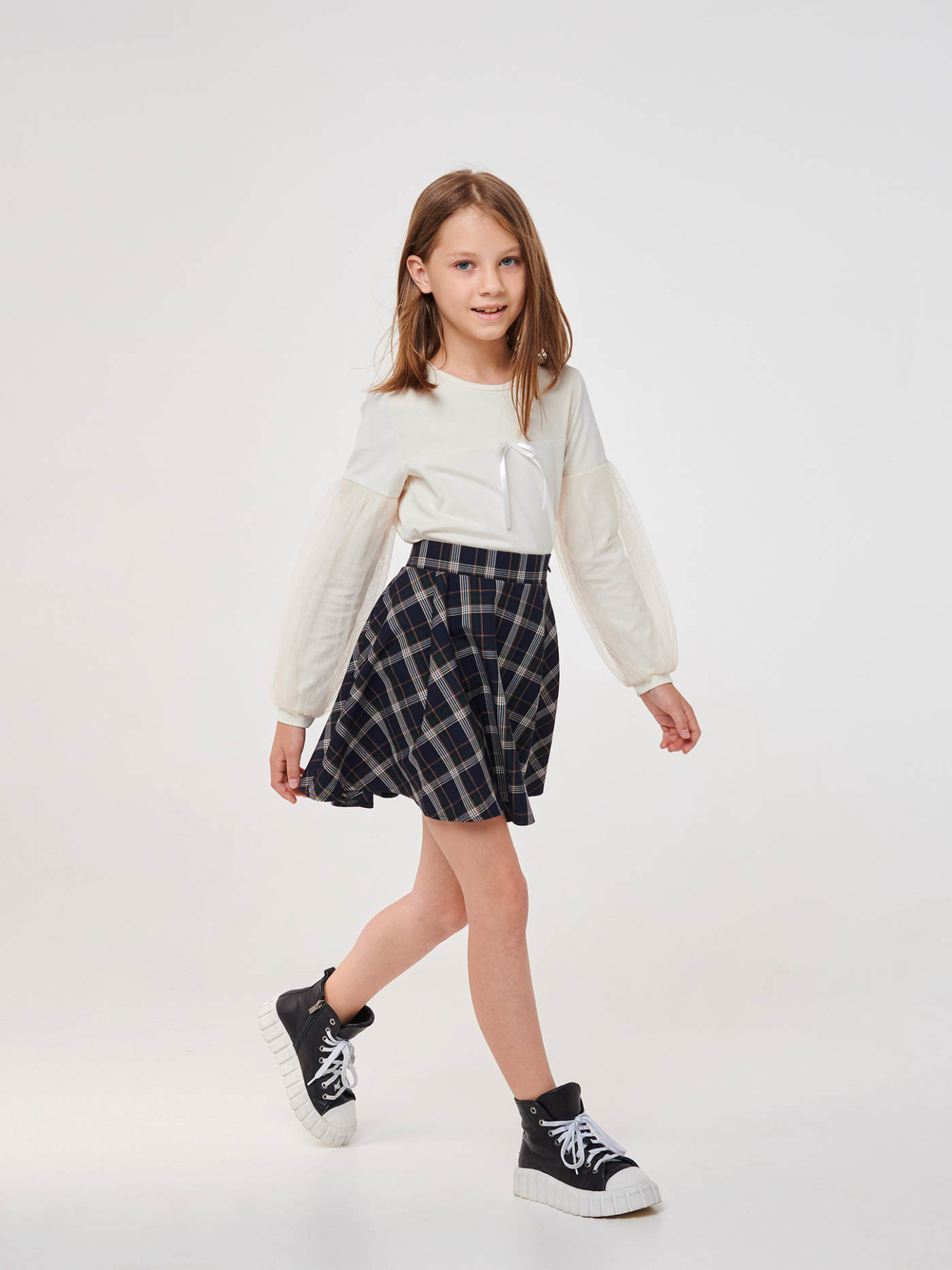 Спідниця міні SMIL модель smil_120361-tsine-zelenaa-kletka Фото