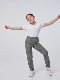 Брюки повседневные SMIL модель smil_115537-cerno-belaa-lapka Фото