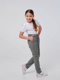 Брюки повседневные SMIL модель smil_115537-cerno-belaa-lapka Фото