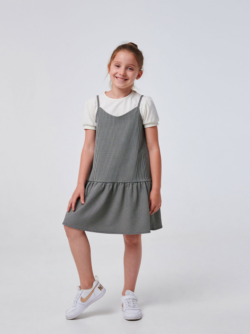 Сарафан SMIL Модель smil_120362-cerno-belaa-lapka Фото