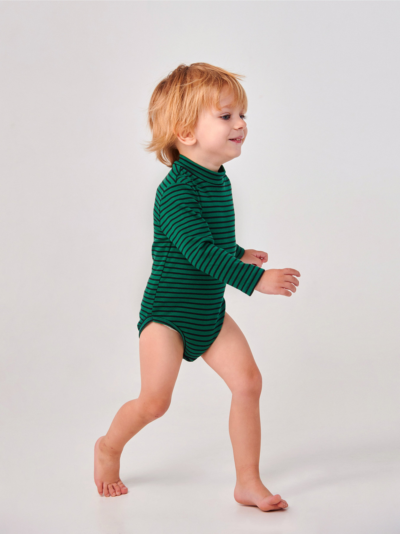 Боди для младенцев SMIL модель smil_102732-poloska-na-zelenom Фото