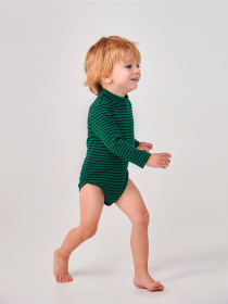 Боди для младенцев SMIL модель smil_102732-poloska-na-zelenom Фото